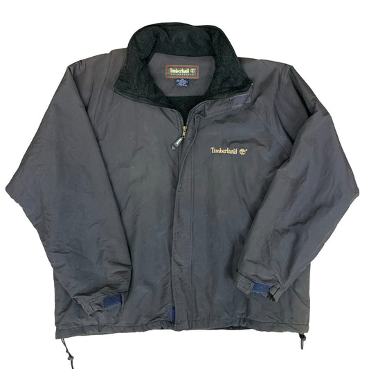 90s 'TIMBERLAND' WEATHER-GEAR BLUE FLEECE LINED WINDBREAKER OUTDOOR COAT 3XL