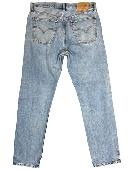 VTG LEVIS 1990s 615 ORANGE TAB LIGHT STONEWASH HEAVYWEIGHT JEANS 34W 33L