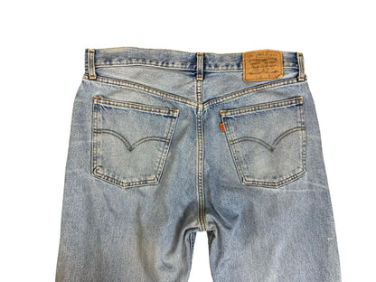 VTG LEVIS 1990s 615 ORANGE TAB LIGHT STONEWASH HEAVYWEIGHT JEANS 34W 33L