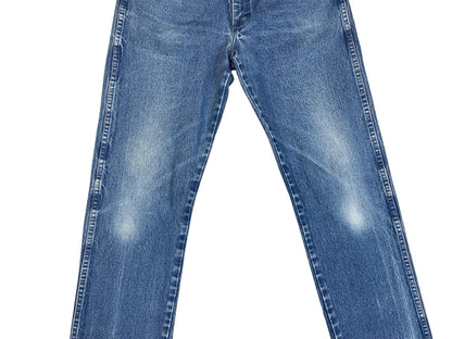VTG 1980s WRANGLER HEAVY DENIM MID STONEWASH DENIM JEANS NICE FADES 34W 32L
