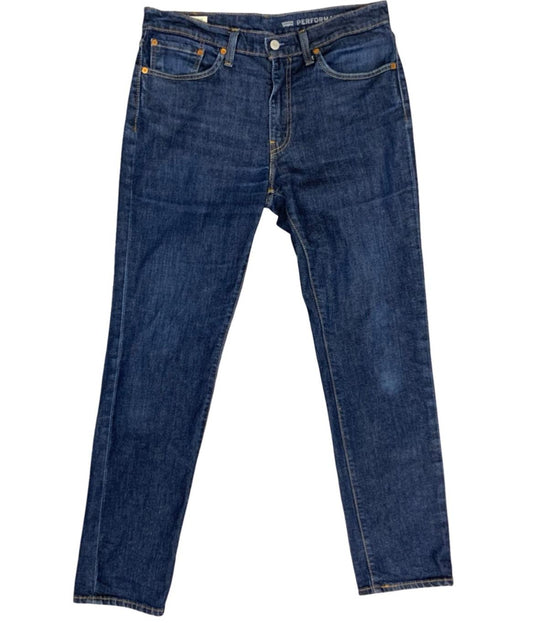 LEVIS BIG E RED TAB 511 PERFORMANCE PREMIUM DENIM JEANS DARK INDIGO 33W 32L