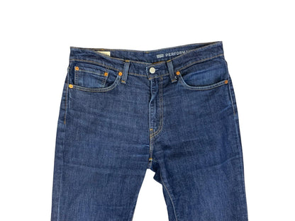 LEVIS BIG E RED TAB 511 PERFORMANCE PREMIUM DENIM JEANS DARK INDIGO 33W 32L