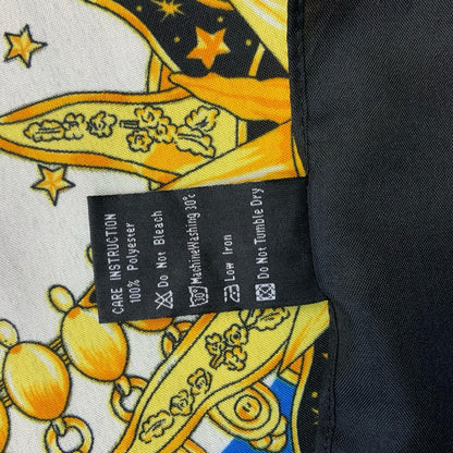 VTG 'THE ZODIAC ONE' RICARDA M HANDMADE BLUE WHITE GOLD BLACK CELESTIAL SCARF