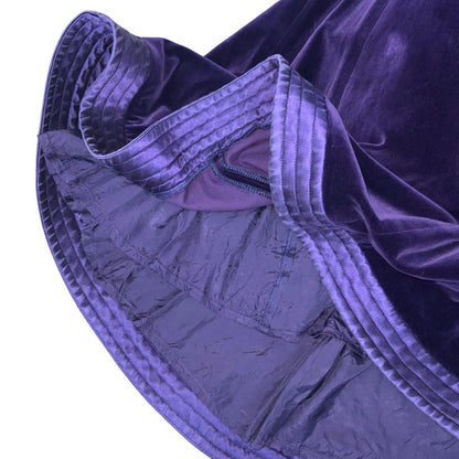 VTG 80s 90s 'ESCADA' MARGARETHA LEY COUTURE PURPLE VELVET COCKTAIL MINI DRESS S