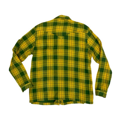 VTG LEE OUTERWEAR GREEN PLAID LINED LUMBERJACK JACKET SHIRT ROCKABILLY XXL