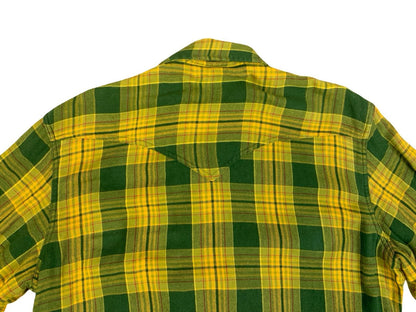 VTG LEE OUTERWEAR GREEN PLAID LINED LUMBERJACK JACKET SHIRT ROCKABILLY XXL