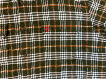 Fjall Raven 88069 Heavy Flannel Duck Shirt Overshirt Green Plaid XXL