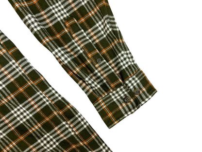 Fjall Raven 88069 Heavy Flannel Duck Shirt Overshirt Green Plaid XXL