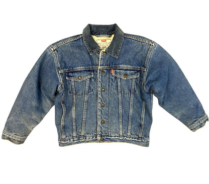 Vtg 80s Ladies Levis Orange Tab Sherpa Lined Type 3 Trucker Denim Jacket UK 8/10