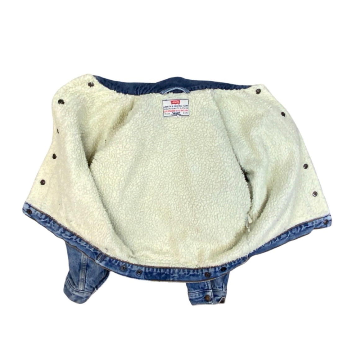 Vtg 80s Ladies Levis Orange Tab Sherpa Lined Type 3 Trucker Denim Jacket UK 8/10