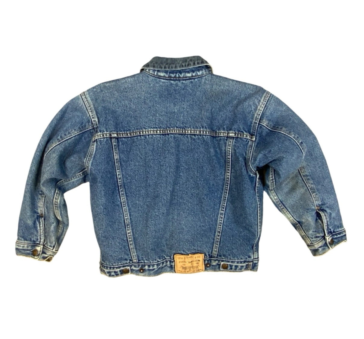 Vtg 80s Ladies Levis Orange Tab Sherpa Lined Type 3 Trucker Denim Jacket UK 8/10