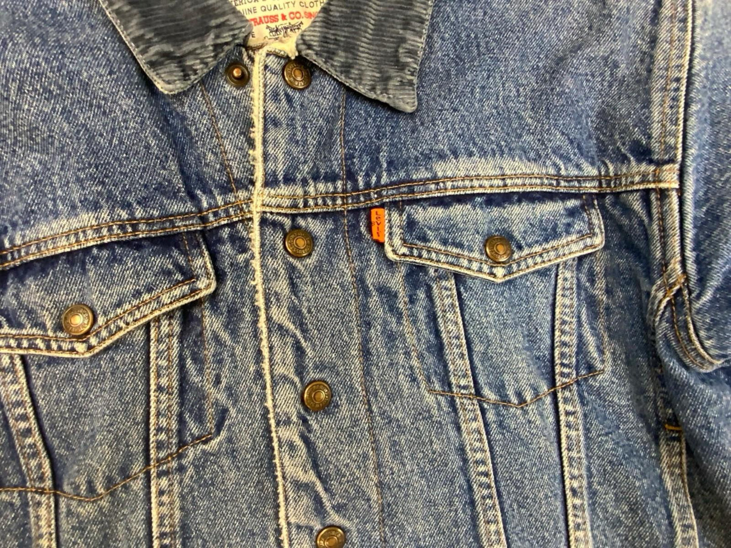 Vtg 80s Ladies Levis Orange Tab Sherpa Lined Type 3 Trucker Denim Jacket UK 8/10