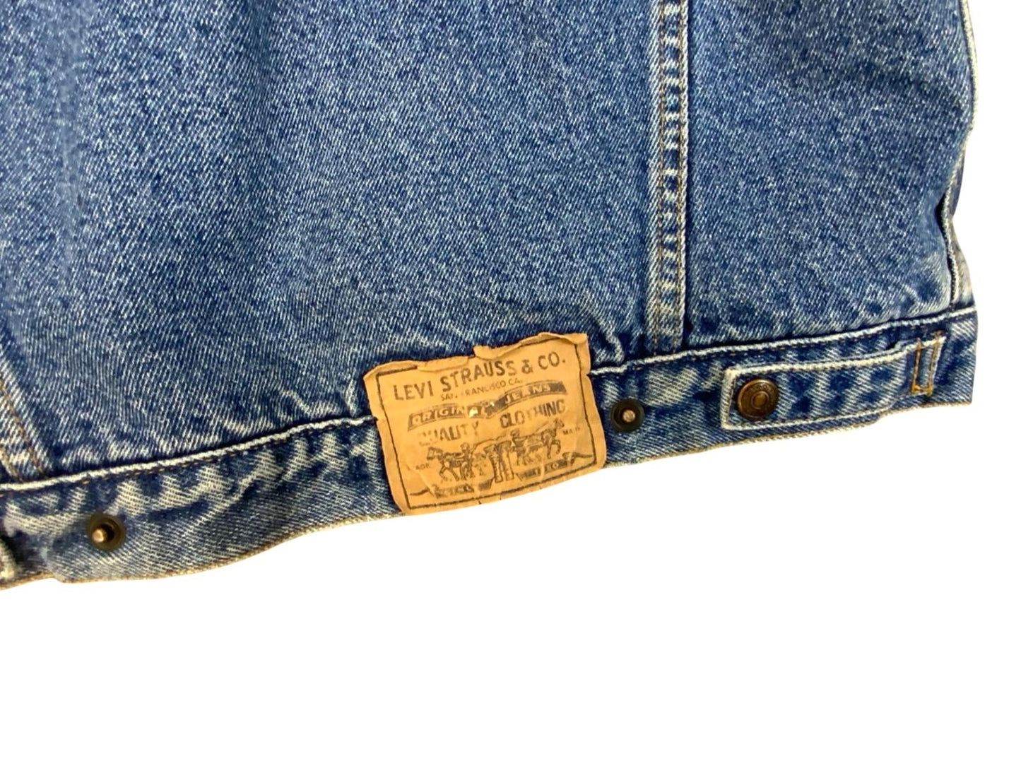Vtg 80s Ladies Levis Orange Tab Sherpa Lined Type 3 Trucker Denim Jacket UK 8/10