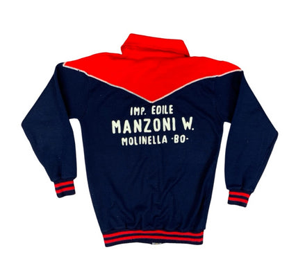 Vtg 70s Italian Cycling Track Top Jersey Chainstitch Manzoni Molinella Bologna S