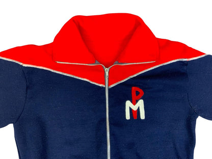 Vtg 70s Italian Cycling Track Top Jersey Chainstitch Manzoni Molinella Bologna S