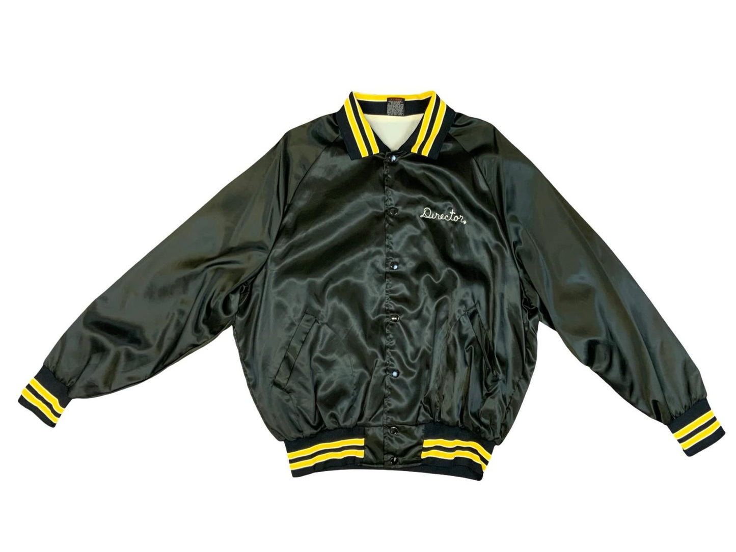 Vtg USA Hilton Black Griffith Institute Jazz Band Nylon Varsity Jacket 2XL