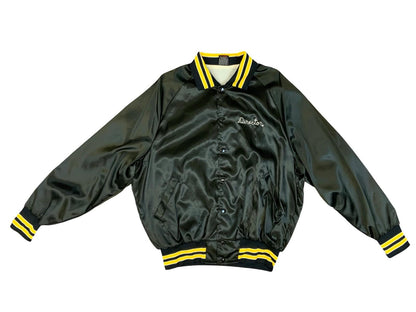 Vtg USA Hilton Black Griffith Institute Jazz Band Nylon Varsity Jacket 2XL