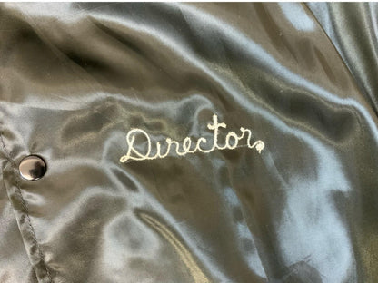 Vtg USA Hilton Black Griffith Institute Jazz Band Nylon Varsity Jacket 2XL