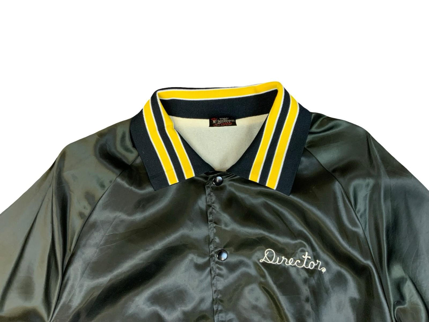 Vtg USA Hilton Black Griffith Institute Jazz Band Nylon Varsity Jacket 2XL