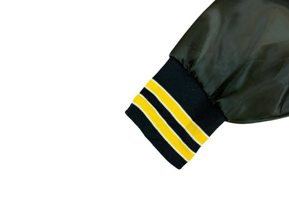 Vtg USA Hilton Black Griffith Institute Jazz Band Nylon Varsity Jacket 2XL