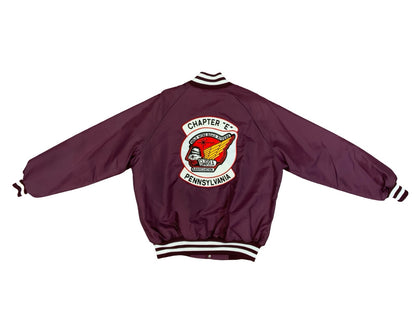 Vtg USA Burgundy Honda Goldwing Club GWRRA Chapter E Pennsylvania Jacket XL