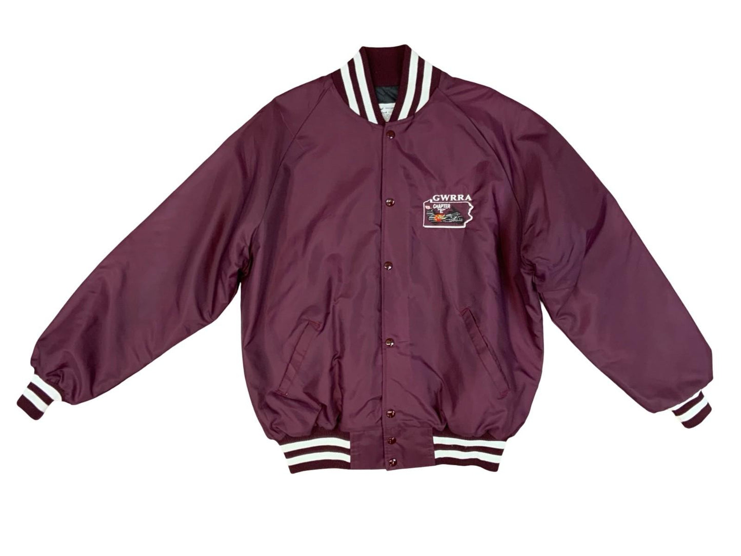 Vtg USA Burgundy Honda Goldwing Club GWRRA Chapter E Pennsylvania Jacket XL