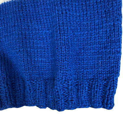 VTG Red White Blue Casual Pullover V-Neck Sleeveless Knit Sweater Vest M UK14