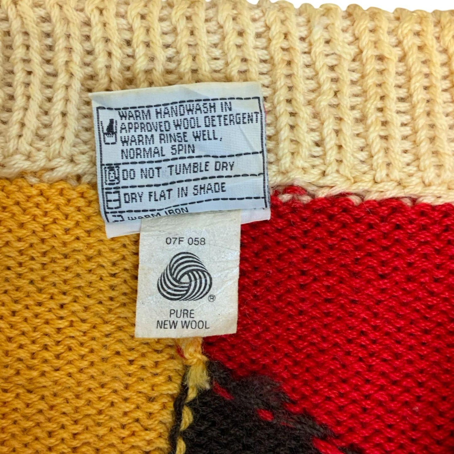 90s 'Bonzo' Cream Multi-Coloured Handmade Australian Unique Novelty Cardigan L