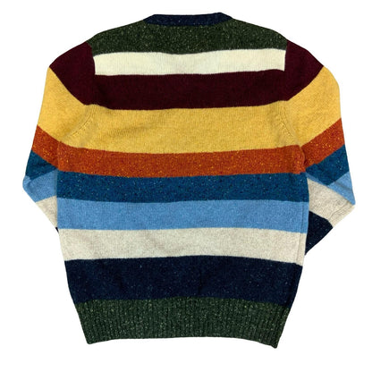 Vtg 90s 'Woolrich' Multicoloured Stripe Wool Knit Casual Pullover Sweater M/L