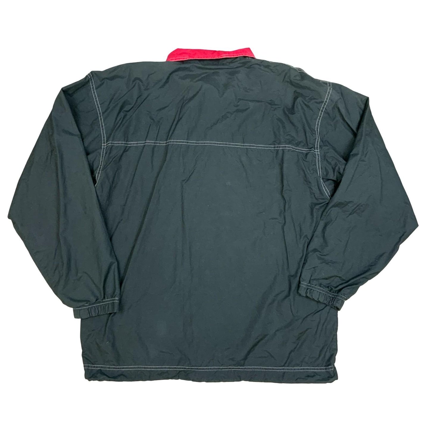 Vtg 90s Black Red White 'Sergio Tacchini' Full-Zip Up Jacket Windbreaker XL/2XL