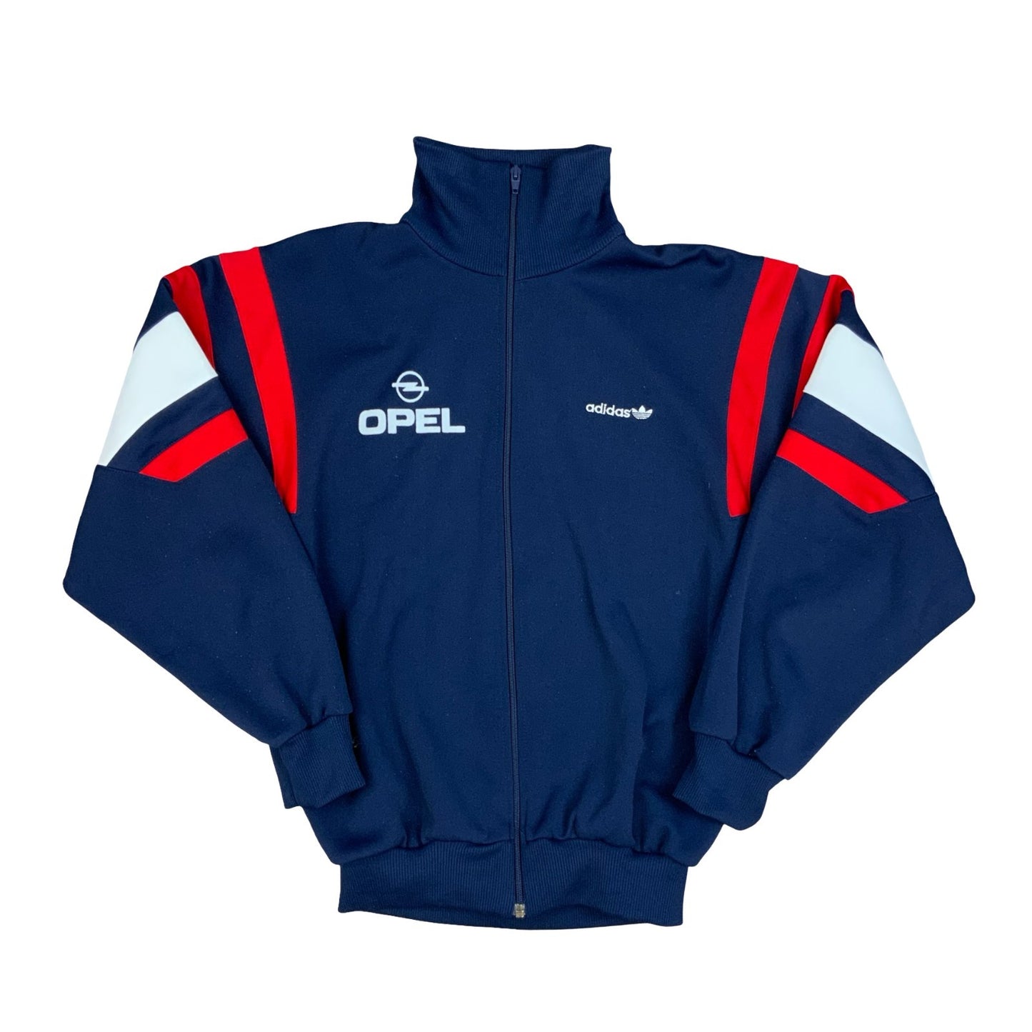 Vtg 1990s Navy Red White 'Adidas' FC Bayern Munich Zip-Up Track Jacket L/XL