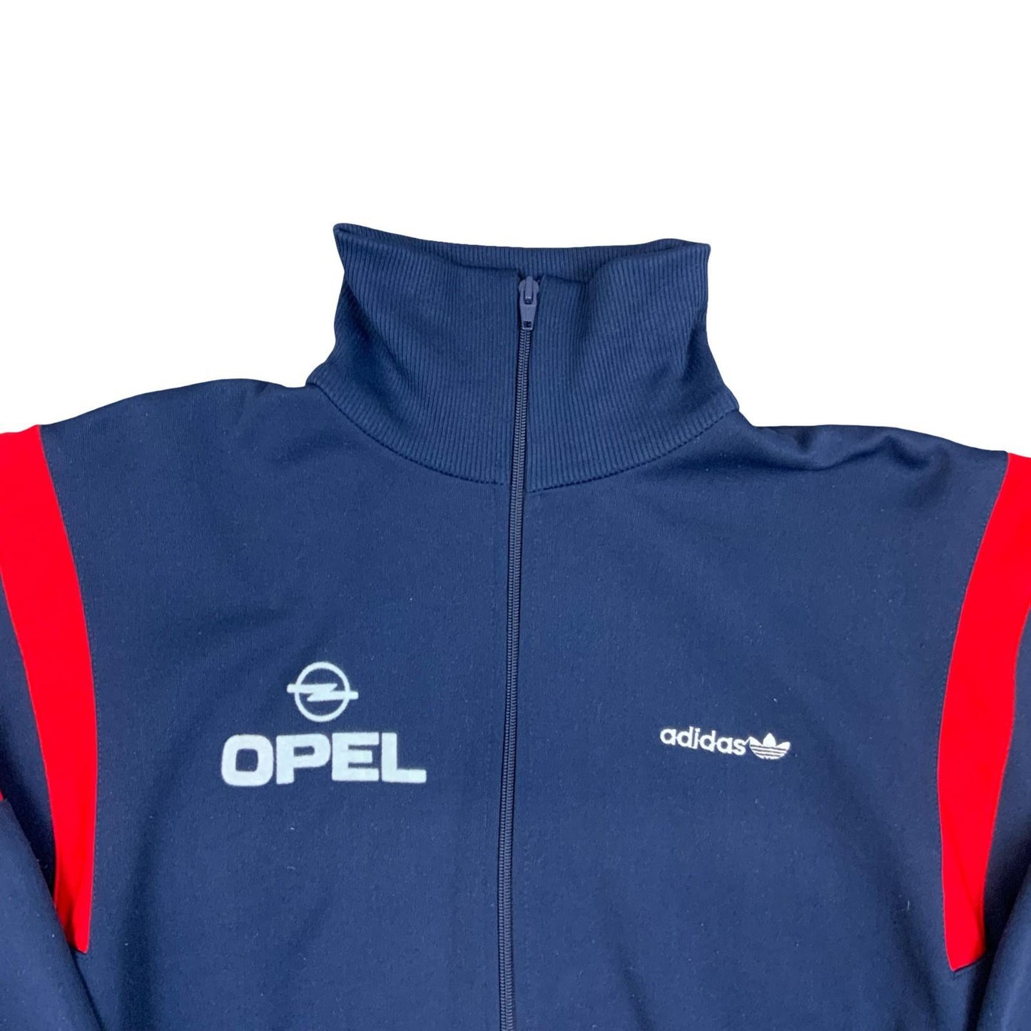 Vtg 1990s Navy Red White 'Adidas' FC Bayern Munich Zip-Up Track Jacket L/XL