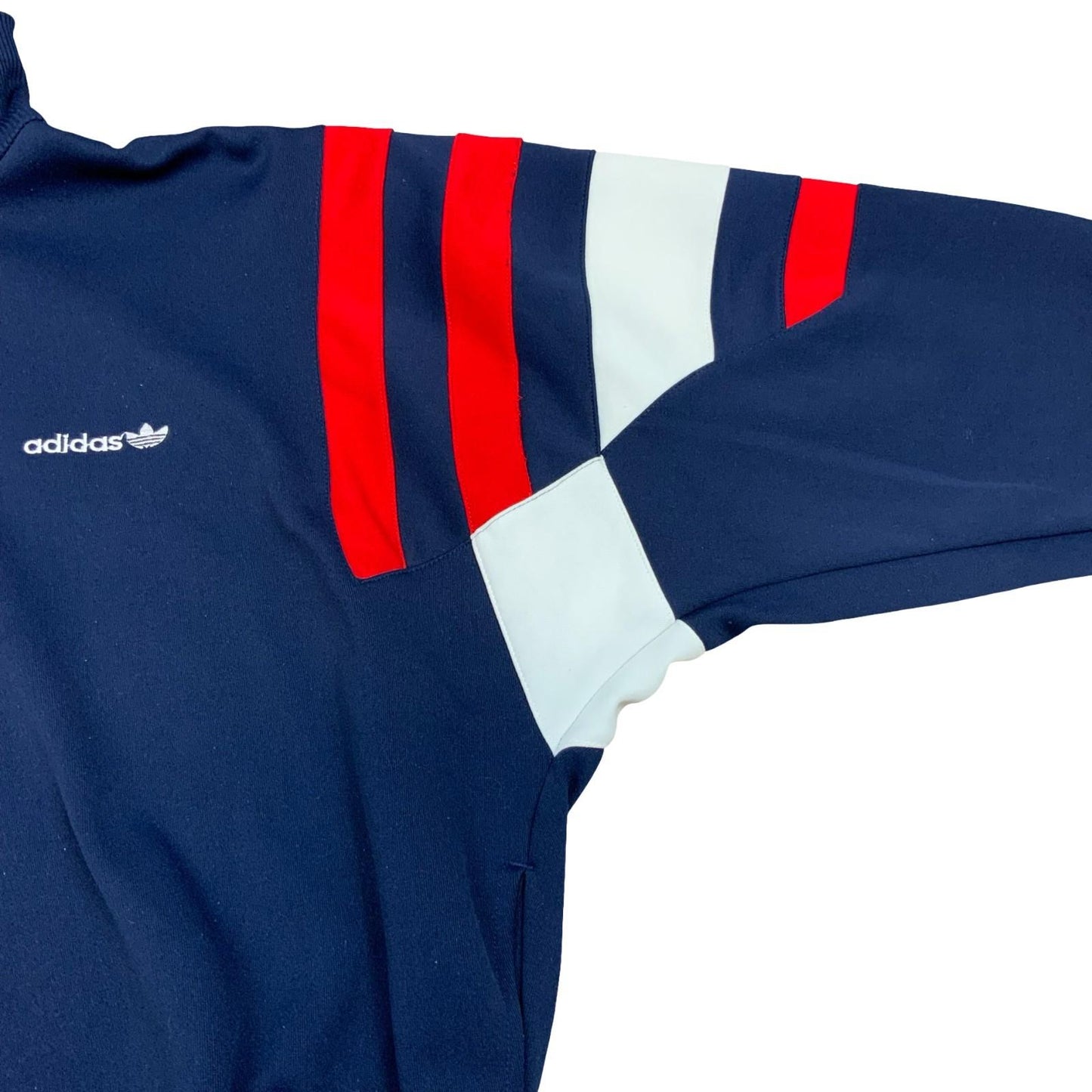 Vtg 1990s Navy Red White 'Adidas' FC Bayern Munich Zip-Up Track Jacket L/XL