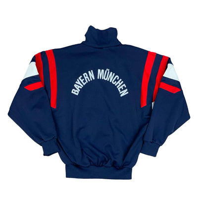 Vtg 1990s Navy Red White 'Adidas' FC Bayern Munich Zip-Up Track Jacket L/XL