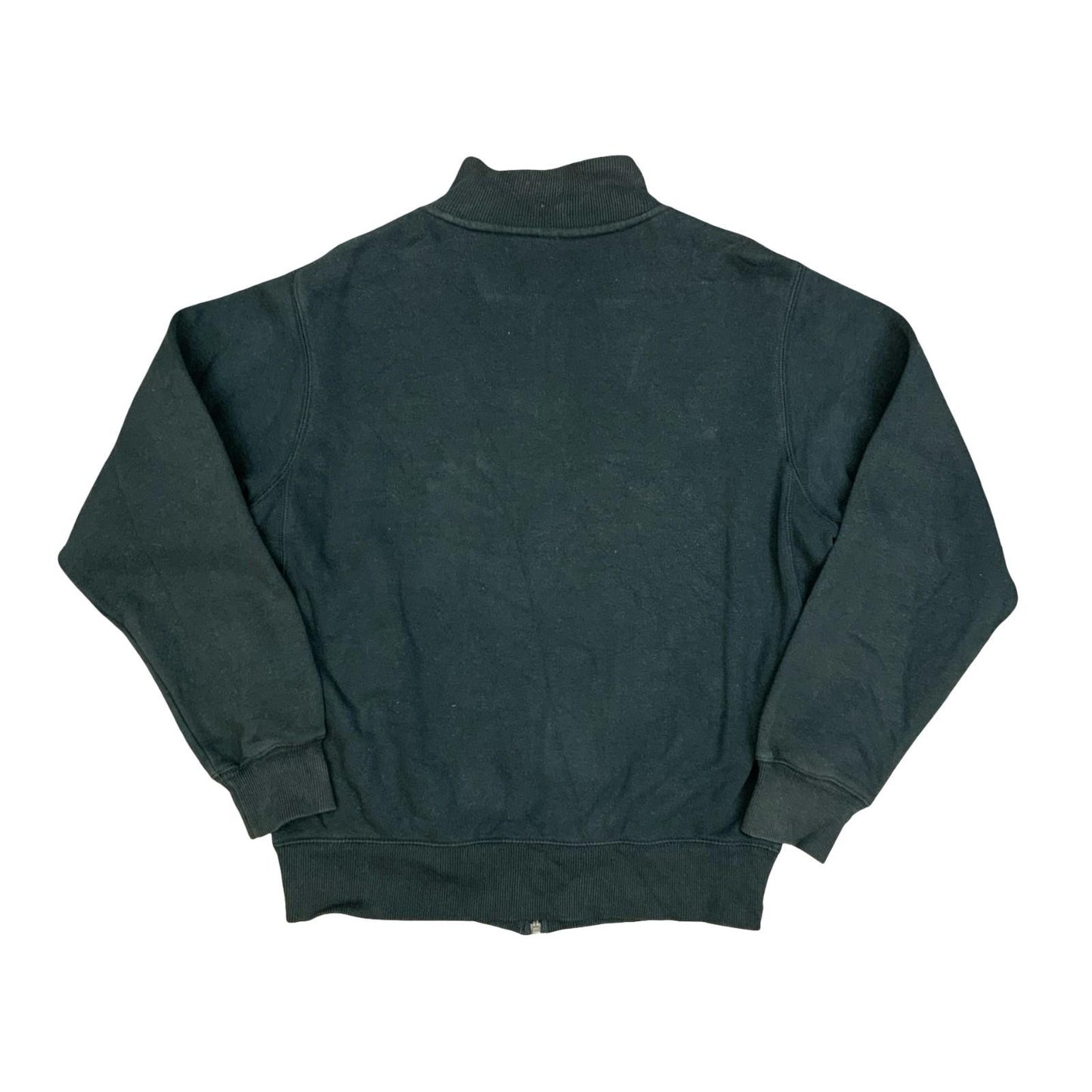 Vintage Y2K Silver Tag Black 'Nike' Full Zip-Up Sweatshirt Track Jacket Medium