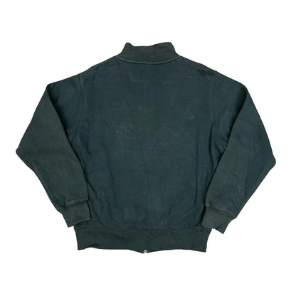 Vintage Y2K Silver Tag Black 'Nike' Full Zip-Up Sweatshirt Track Jacket Medium