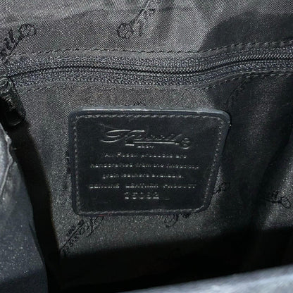 Vtg 'Fossil' Black Genuine Leather Croc Embossed Adjustable Shoulder Handbag