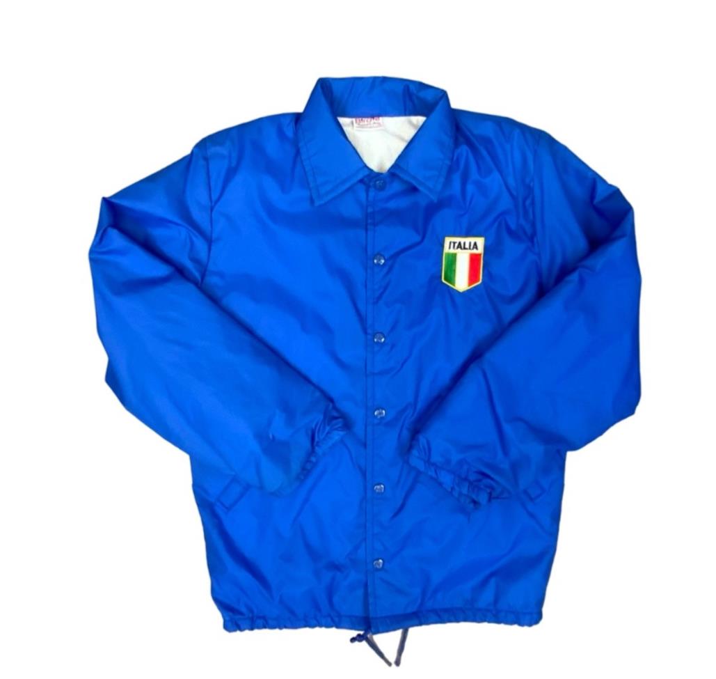Vtg 1982 Italia Campione Del Mondo Football Silky Nylon USA Birdie Jacket S