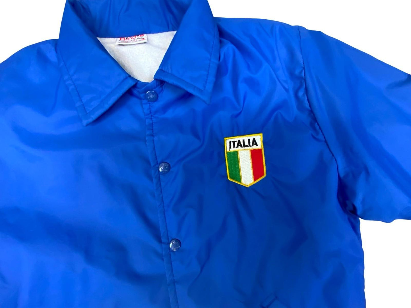 Vtg 1982 Italia Campione Del Mondo Football Silky Nylon USA Birdie Jacket S
