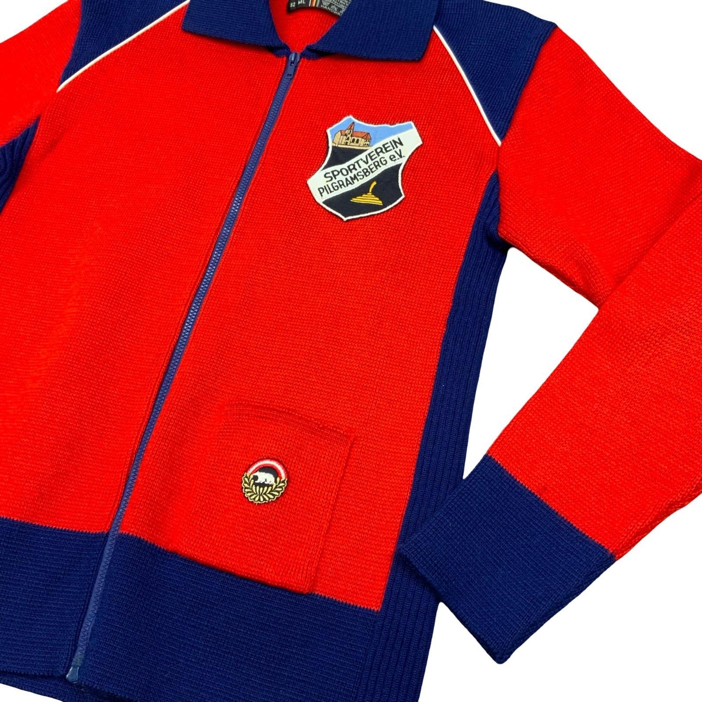 Vintage Retro 1970's Sportverein Pilgramsburg E.V. Wool Track Jacket Medium