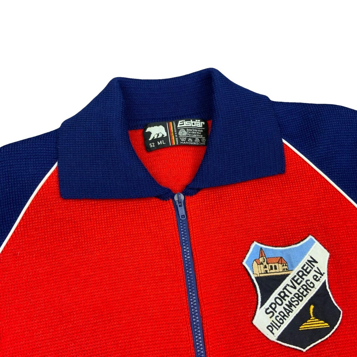 Vintage Retro 1970's Sportverein Pilgramsburg E.V. Wool Track Jacket Medium