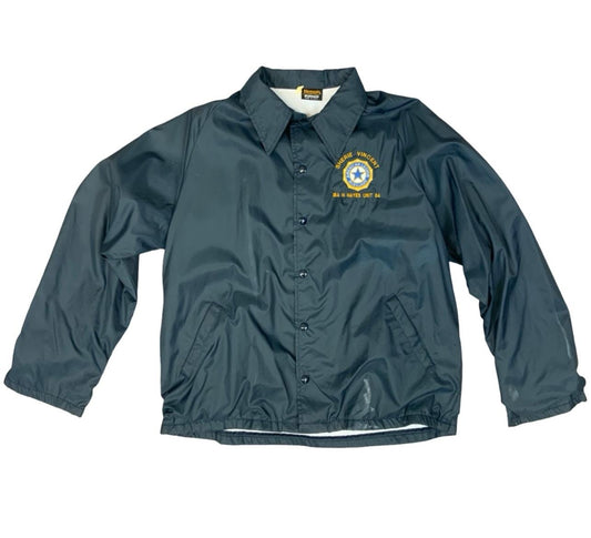 Vtg USA American Legion Auxillary Fire Service Silky Nylon Workwear Jacket L