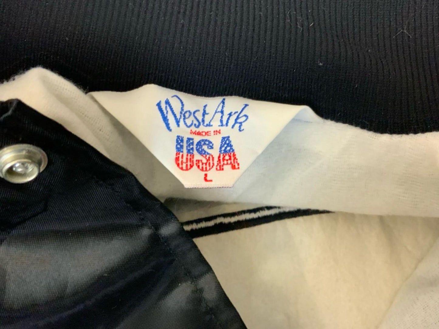 Vtg USA Blk Chad Little John Deere Motorsport Nascar Silky Nylon Bomber Jacket L