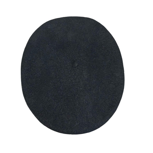Vtg 'Woolmark' Black Pure New Wool Classic French Artist Beret Small