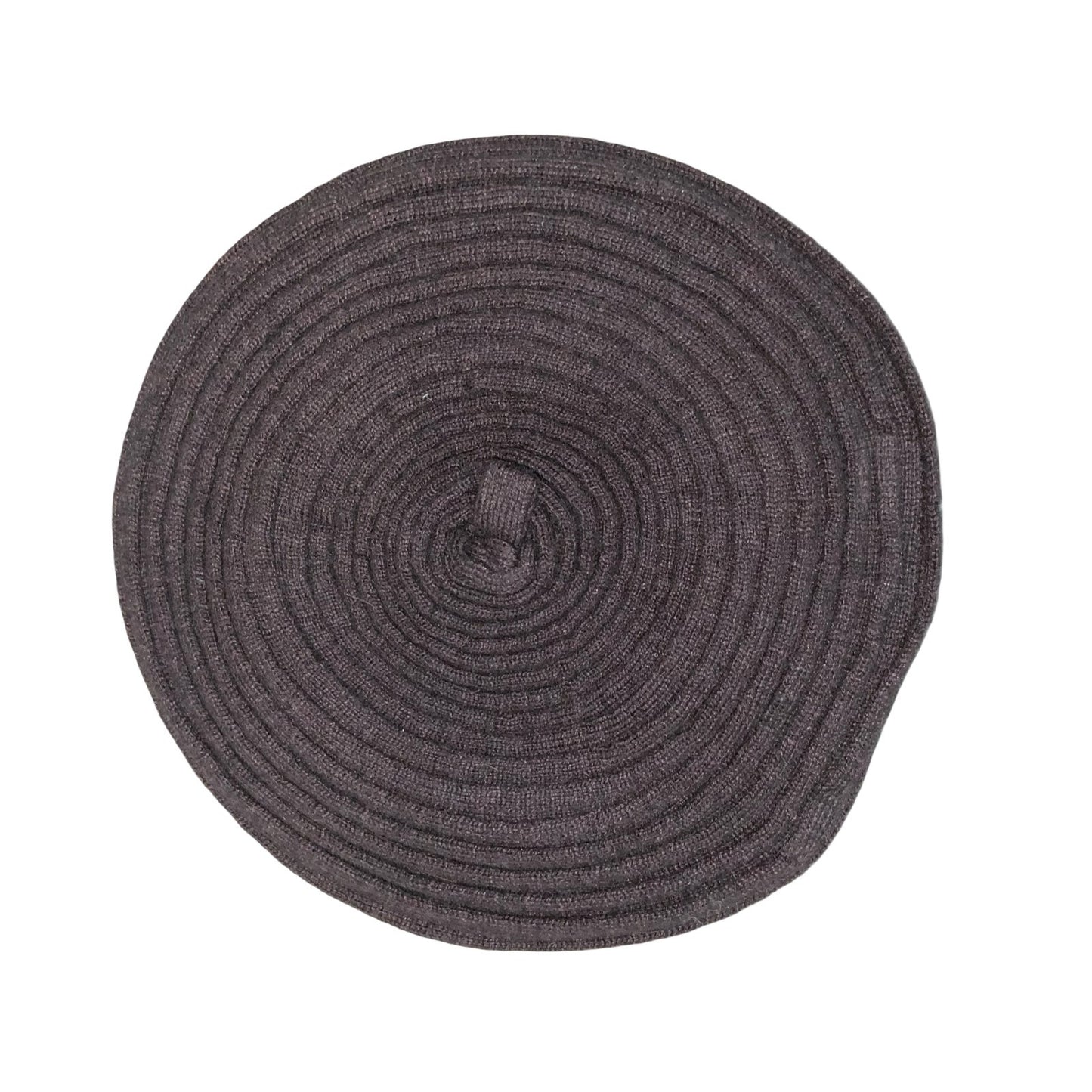 Vtg Brown 'Romano' 100% Wool Thick Knit Slouch Beanie Artist Casual Beret XS