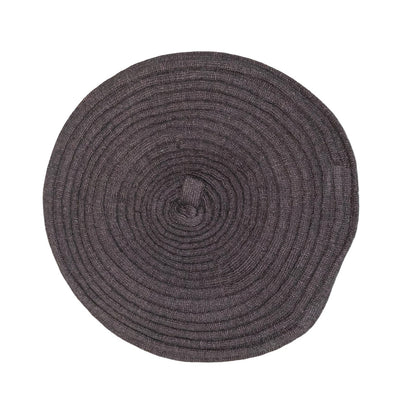 Vtg Brown 'Romano' 100% Wool Thick Knit Slouch Beanie Artist Casual Beret XS