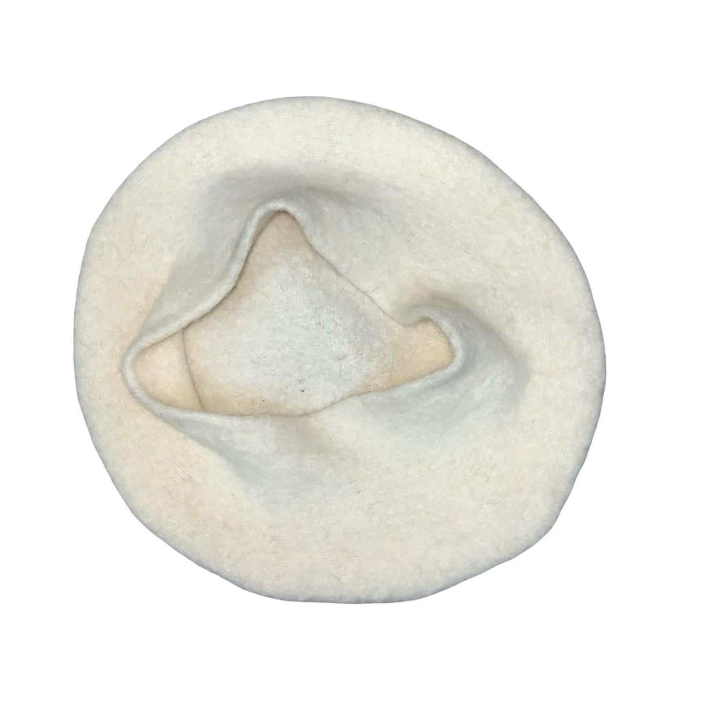 Vtg White Wool Casual Winter Artist French Beret Size XS