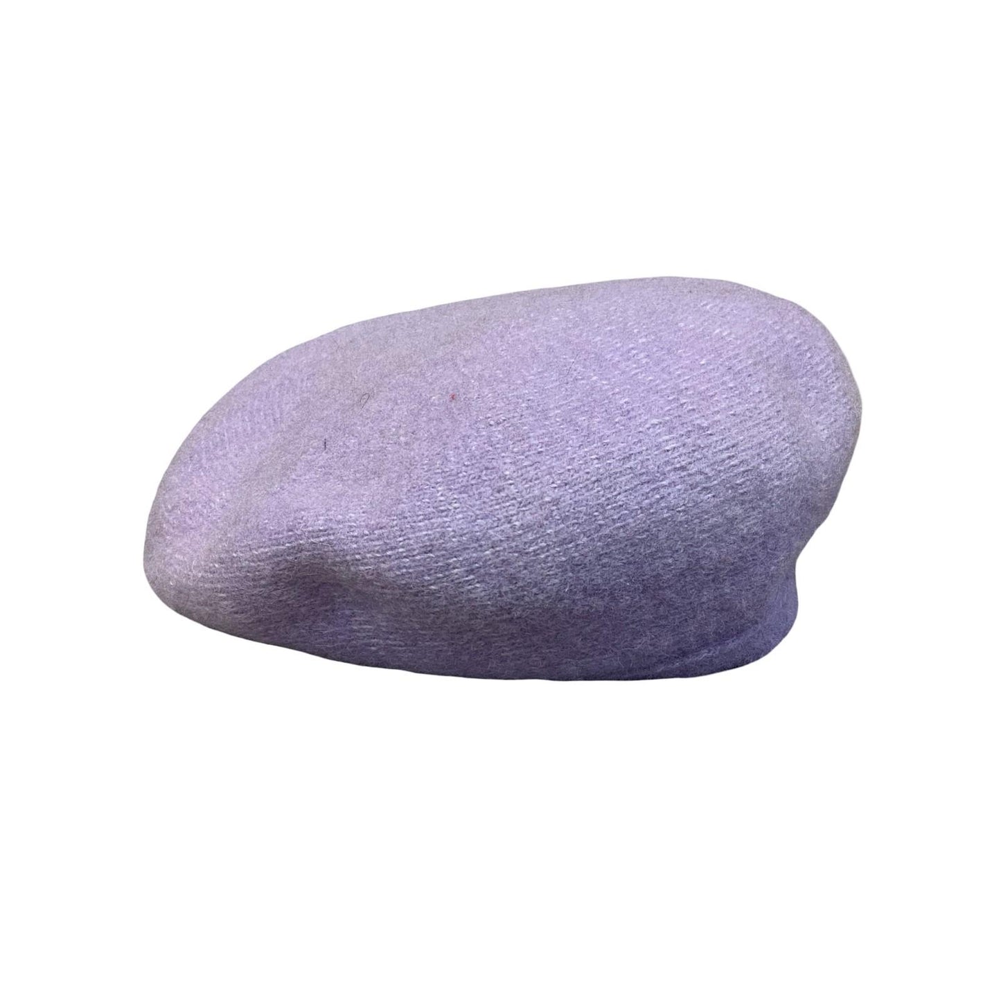 Vtg 90s Y2K Lilac Purple Fleece Lined Warm Winter Wool Beret Size XS