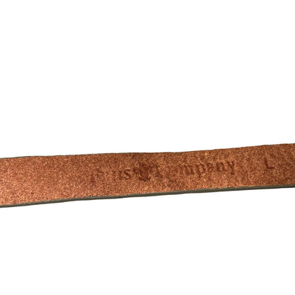 90s y2k 'Friis Company' Beige Brown Floral Embroidered Western Skinny Belt 37"