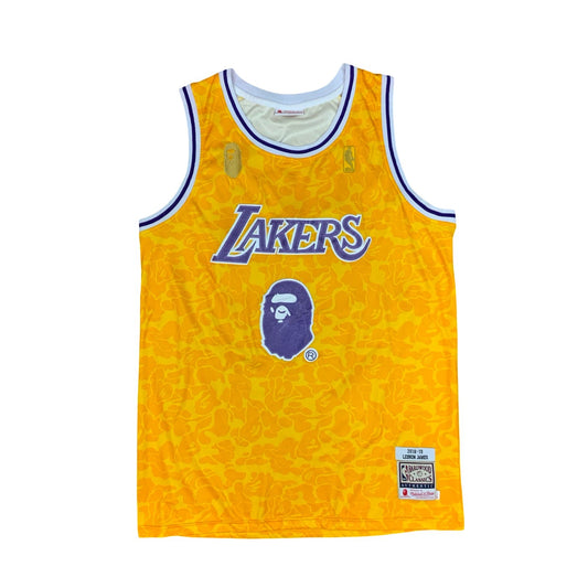 Mitchell & Ness A Bathing Ape LA Lakers Lebron James USA Basketball Jersey XL